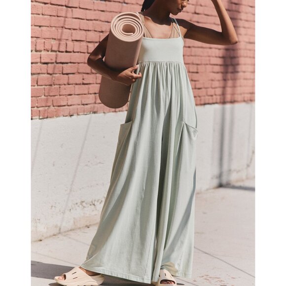 FP Movement by Free People Pants - FP MOVEMENT Hot Shot Strappy Onesie / Green Tea